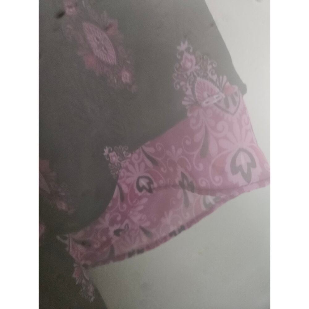 Apt. 9 Black Pink Boho Flutter Sleeve Blouse Large - Picture 6 of 6